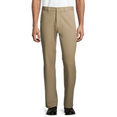 George Men's Flat Front Wrinkle Resistant Casual Pants