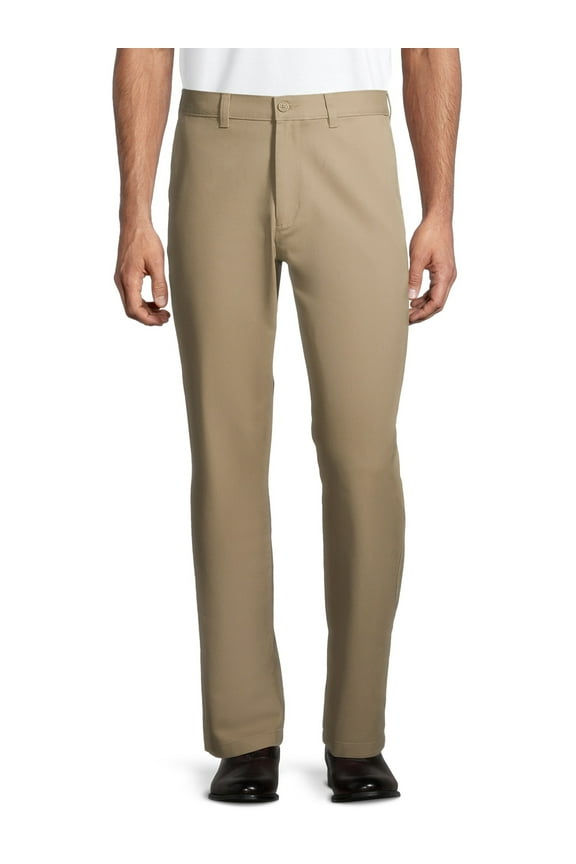 Men's Flat Front Wrinkle Resistant Casual Pants, Waist Sizes 29-56