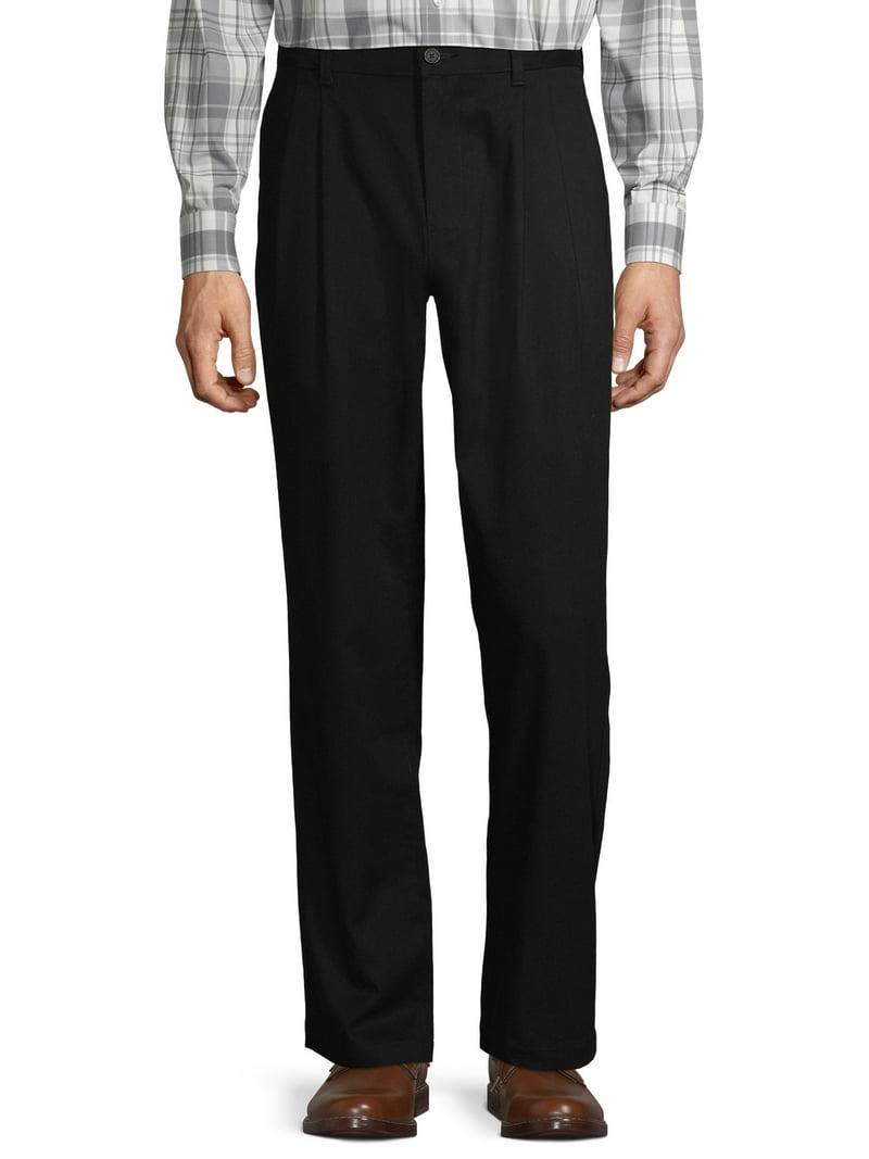 George Big men's Pleated Front Wrinkle Resistant Pants - Walmart.com
