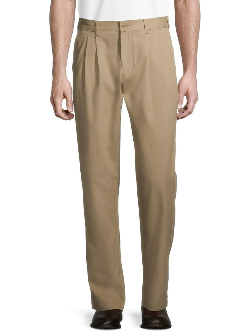 George Men's and Big Men's Wrinkle Resistant Pleated Trouser Pants