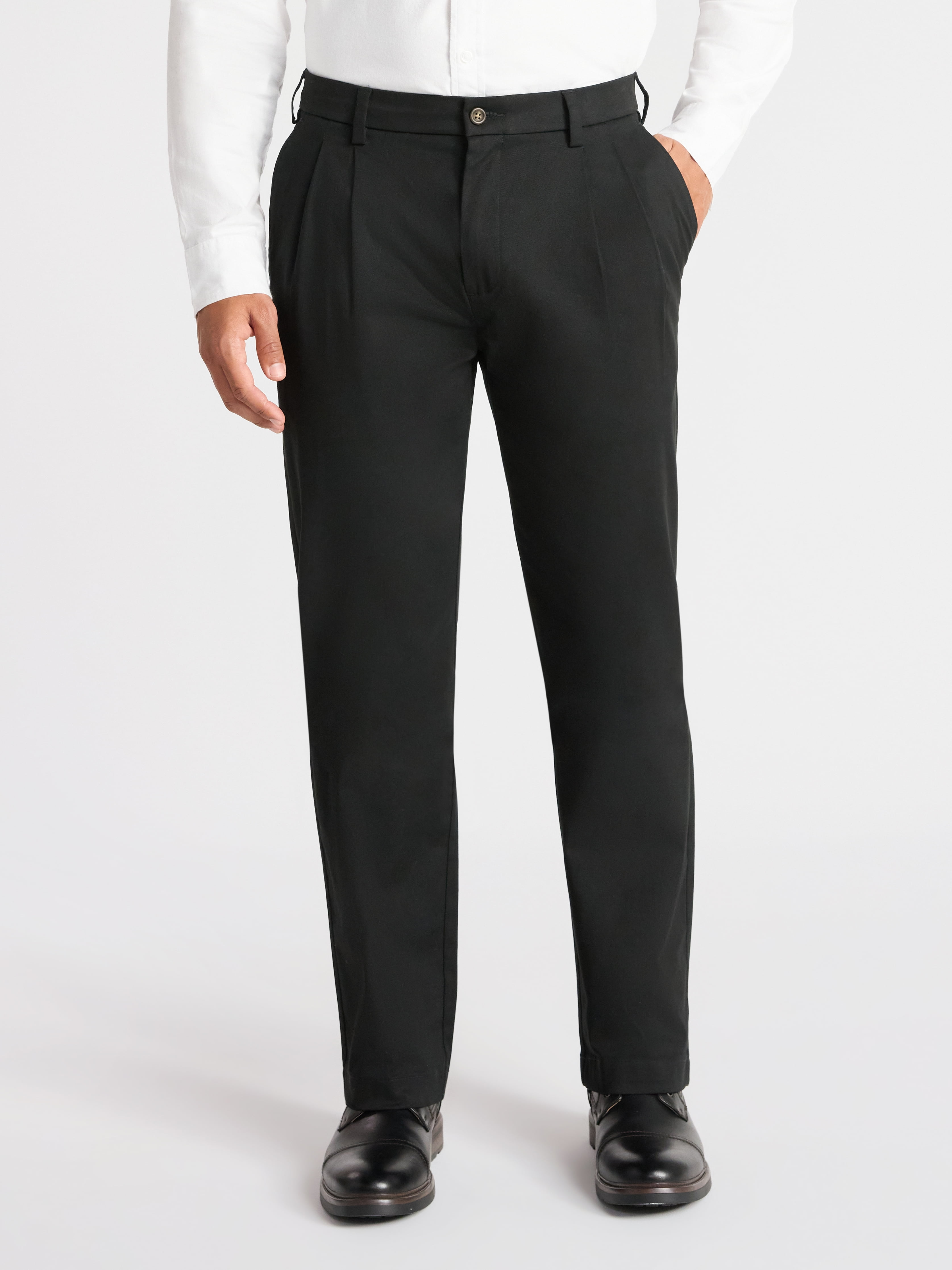 George Big Men's Premium Pleated Regular Fit Khaki Pants