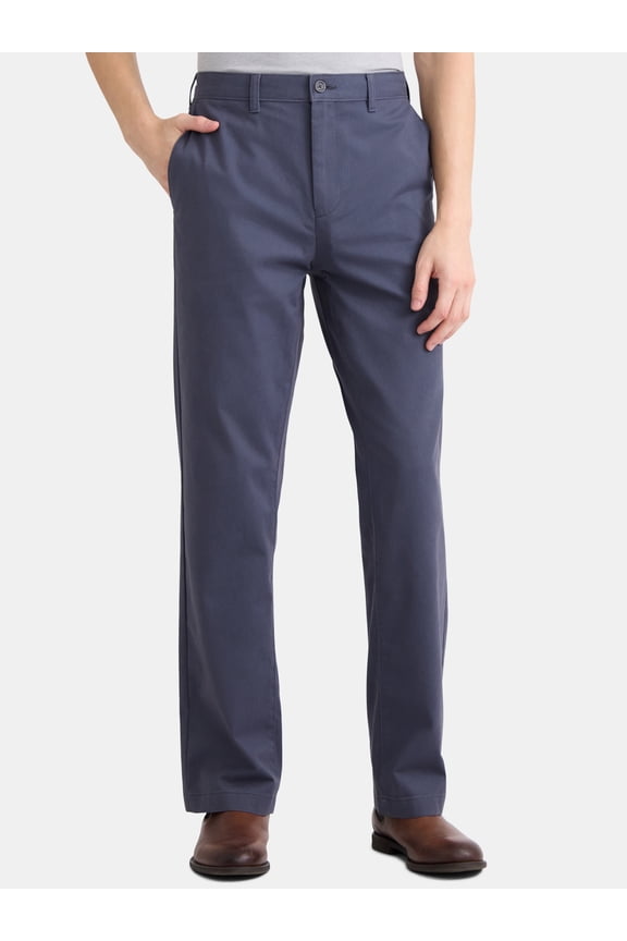 Men's Flat Front Wrinkle Resistant Casual Pants, Waist Sizes 29-56