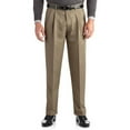 thumbnail image 1 of George Men's & Big Men's Classic Fit Pleated Cuffed Microfiber Dress Pants with Adjustable Waistband, Sizes 30-54, 1 of 2