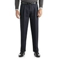 thumbnail image 1 of George Men's & Big Men's Classic Fit Pleated Cuffed Microfiber Dress Pants with Adjustable Waistband, Sizes 30-54, 1 of 2