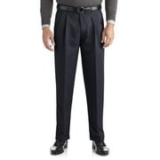 George Regular Men's Pleated Cuffed Microfiber Dress Pants with Adjustable Waistband