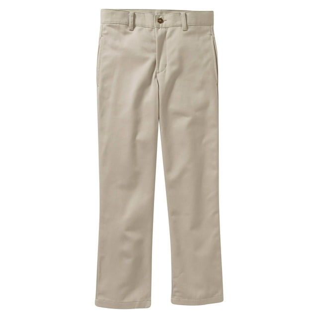George Boys Flat Front Twill Pant With Scotchguard