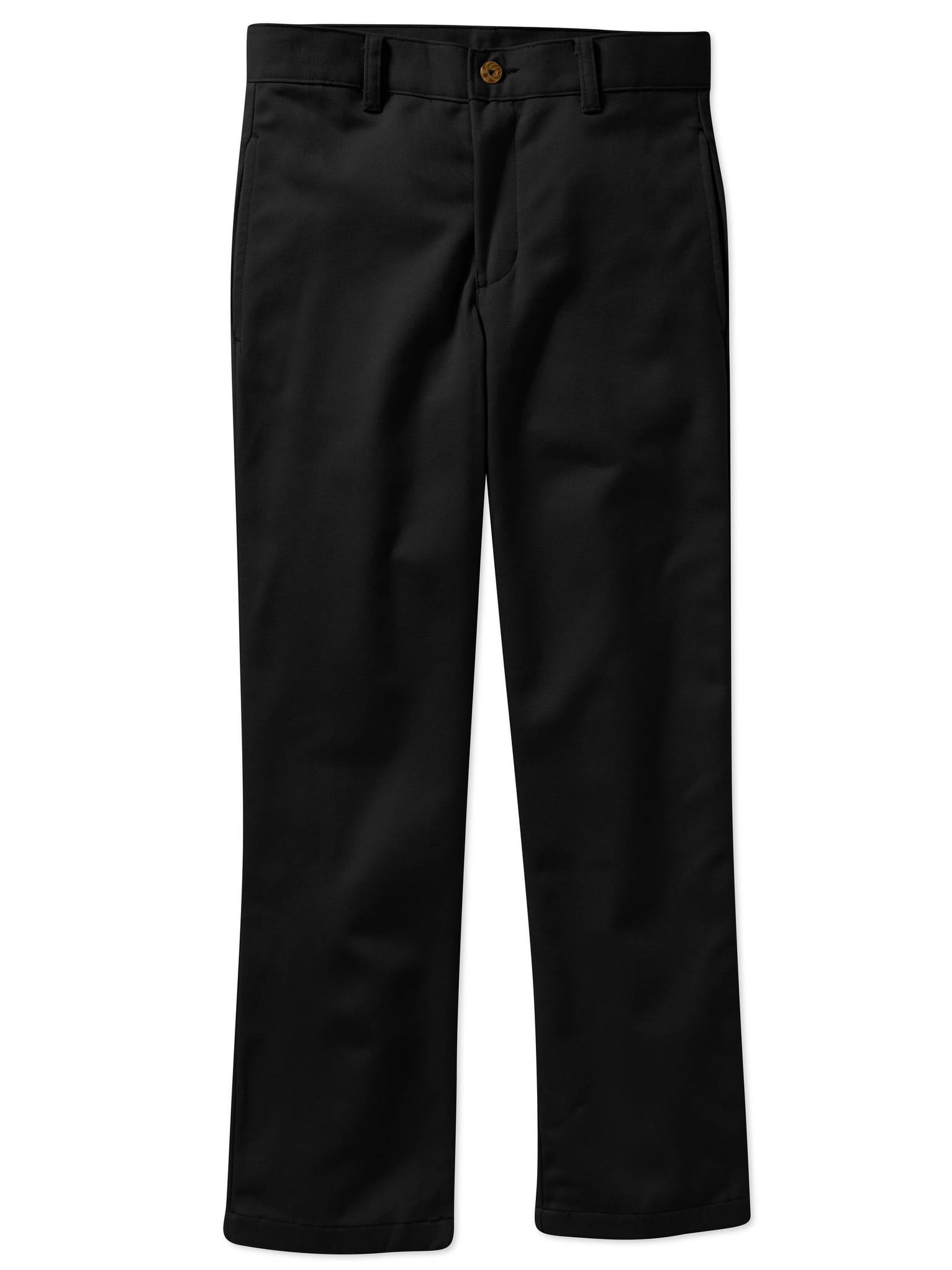 Boys School Uniform Flat Front Twill Pant With Scotchguard