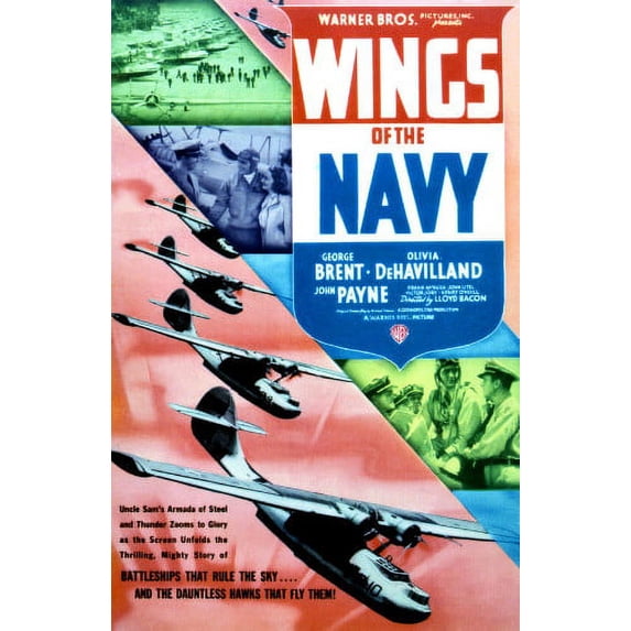 George Brent and Olivia de Havilland in Wings of the Navy 24x36 Poster