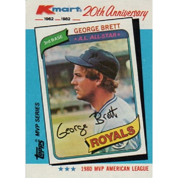 George Brett Kansas City Royal 1982 Topps Kmart 20th Anniversary Baseball Card #38 (1980)