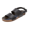 thumbnail image 1 of George Brown Bilt Men's Leather Hamilton Sandals Sz 11 Black/Blue, 1 of 3