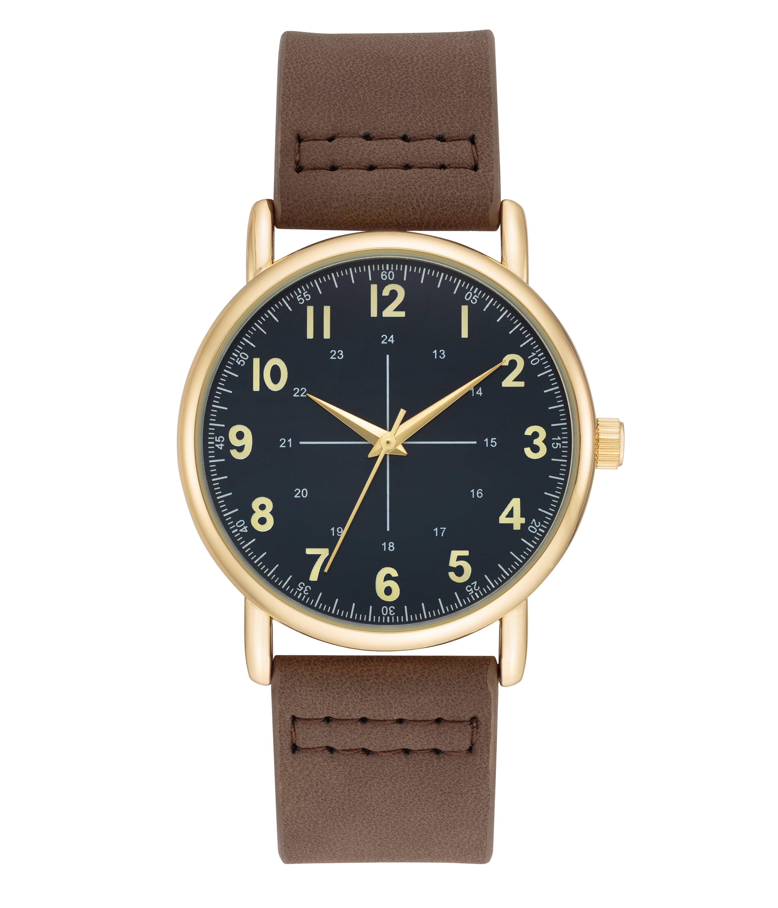200 Gold Character Watch with Brown Leather Strap Peugeot Men main image 3