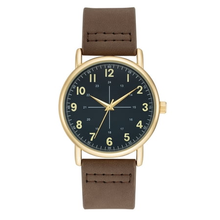 George Brown Strap Gold Tone Men's Analog Watch