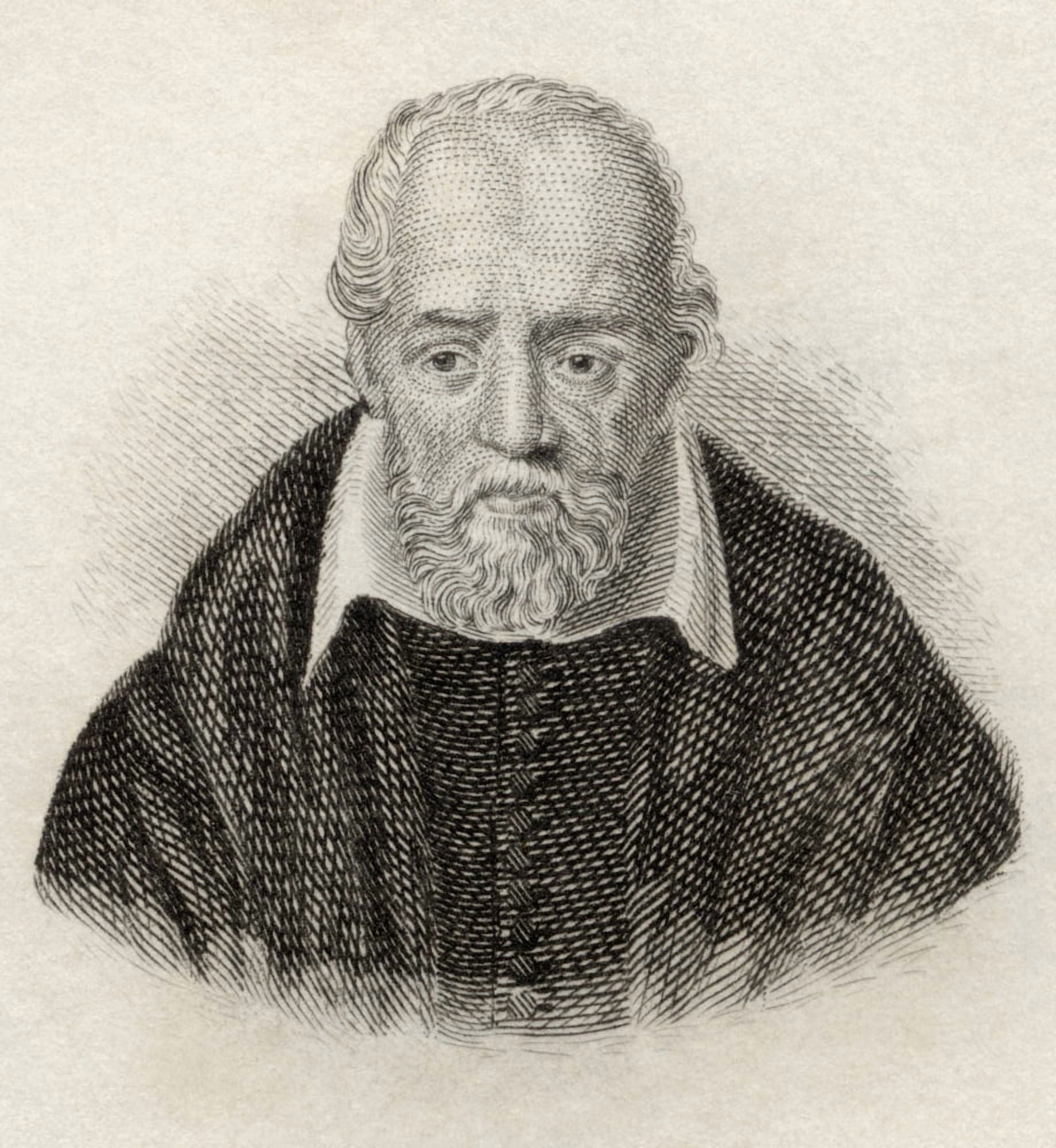 George Buchanan 1506 To 1582 Scottish Historian And Humanist Scholar From Crabbes Historical Dictionary Published 1825 Canvas Art - Ken Welsh Design Pics (14 x 15)
