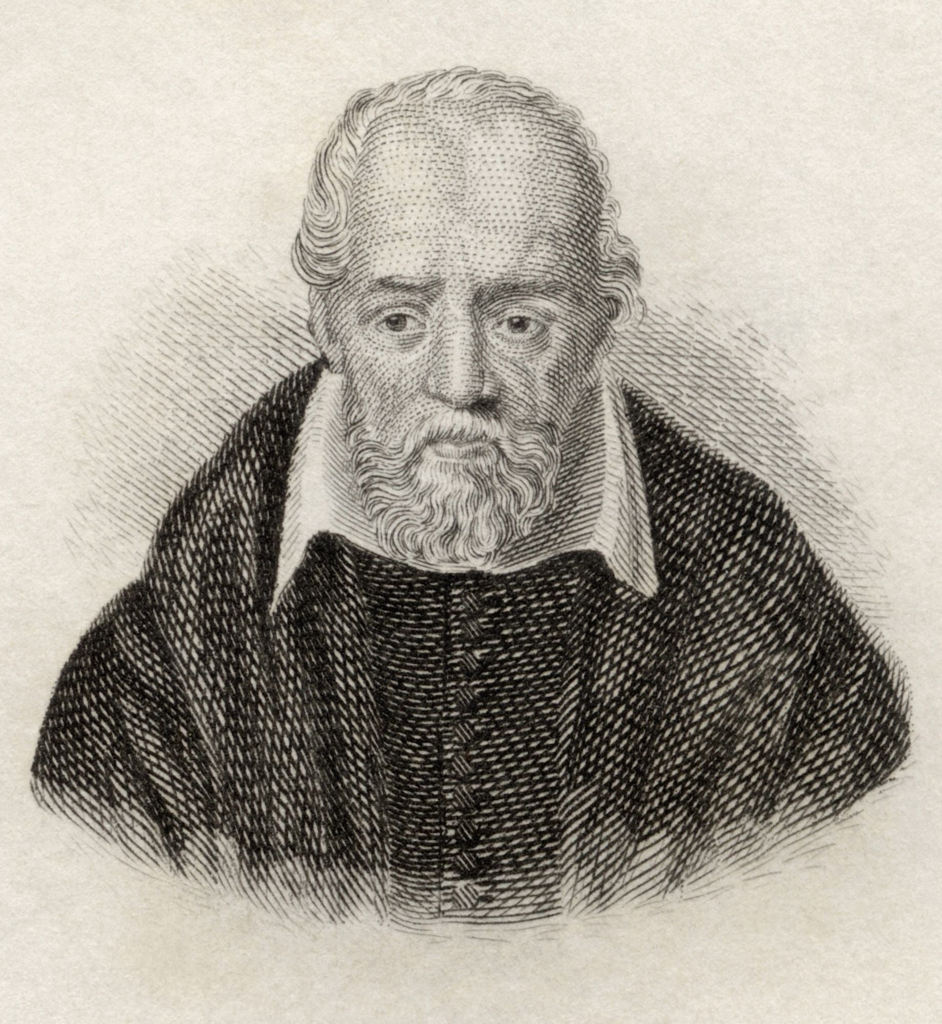George Buchanan 1506 To 1582 Scottish Historian And Humanist Scholar From Crabbes Historical Dictionary Published 1825 Canvas Art - Ken Welsh Design Pics (28 x 30)