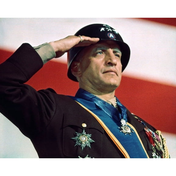 George C. Scott In Patton In Uniform Saluting 24X36 Classic Hollywood Poster