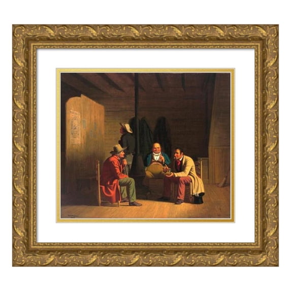 George Caleb Bingham 17x15 Gold Ornate Wood Frame and Double Matted Museum Art Print Titled - Country Politician