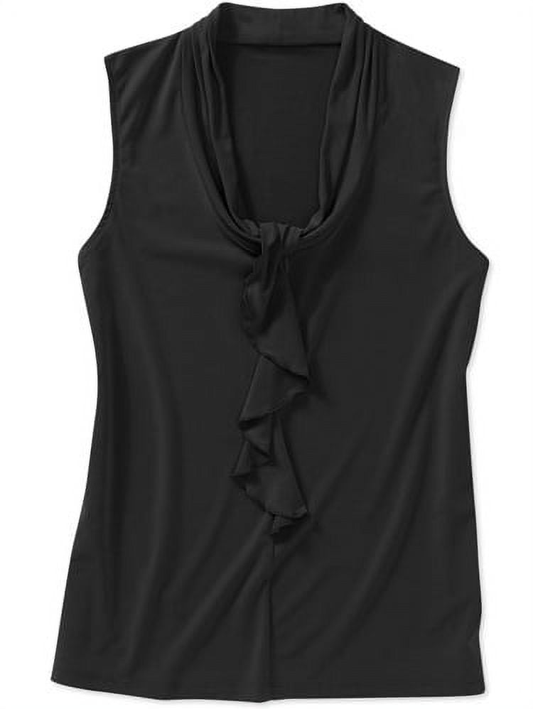 George Career Essentials Women's Jersey Sleeveless Ruffle Top - Walmart.com