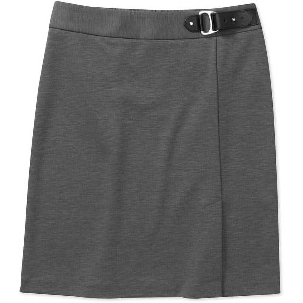 George Career Essentials Women's Ponte Buckle Detail Skirt - Walmart.com