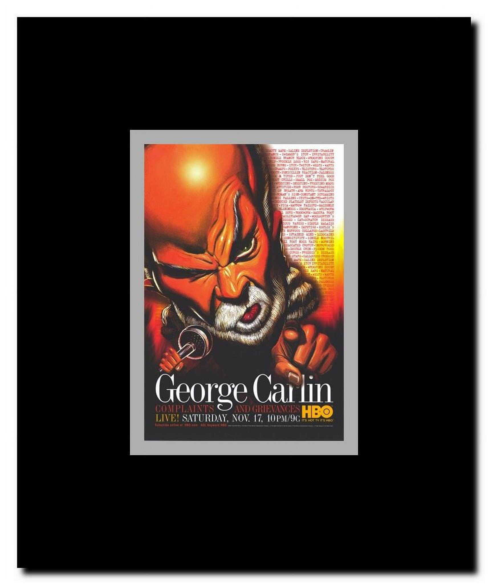 George Carlin: Complaints and Grievances Framed Movie Poster