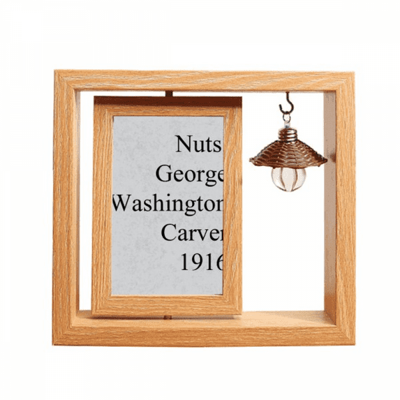 George Carver Quotes Wooden Rotating Picture Photo Frame 4x6