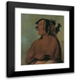thumbnail image 1 of George Catlin 15x18 Black Modern Framed Museum Art Print Titled - Pa-Ris-Ka-Roo-Pa, Two Crows, the Younger (1832), 1 of 5
