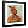 thumbnail image 1 of George Catlin 15x18 Black Modern Framed Museum Art Print Titled - Wash-Ka-Mon-Ya, Fast Dancer, a Warrior (1844-1845), 1 of 5