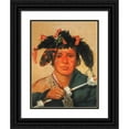 thumbnail image 1 of George Catlin 15x18 Black Ornate Wood Framed Double Matted Museum Art Print Titled - Ko-Man-I-Kin-O-Haw, Little Whale, a Brave (1831), 1 of 5