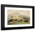 thumbnail image 1 of George Catlin 24x18 Black Modern Framed Museum Art Print Titled - Buffalo Hunt, Horseback (1844), 1 of 5