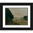 thumbnail image 1 of George Catlin 24x19 Black Ornate Framed Double Matted Museum Art Print Titled: View on the Missouri, Alluvial Banks Falling In, 600 Miles Above St. Louis (1832), 1 of 5