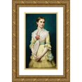 thumbnail image 1 of George Chickering Munzig 16x24 Gold Ornate Framed and Double Matted Museum Art Print Titled - Portrait of a Young Girl (1881), 1 of 4