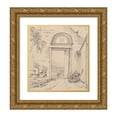 thumbnail image 1 of George Chinnery 20x22 Gold Ornate Framed and Double Matted Museum Art Print Titled - Peasant Seated by a Doorway (1842), 1 of 4