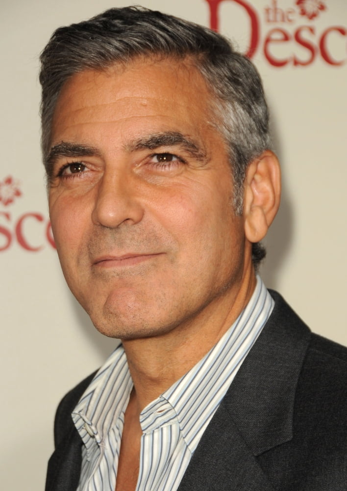 George Clooney At Arrivals For The Descendants Premiere Canvas Art - (16 x 20)