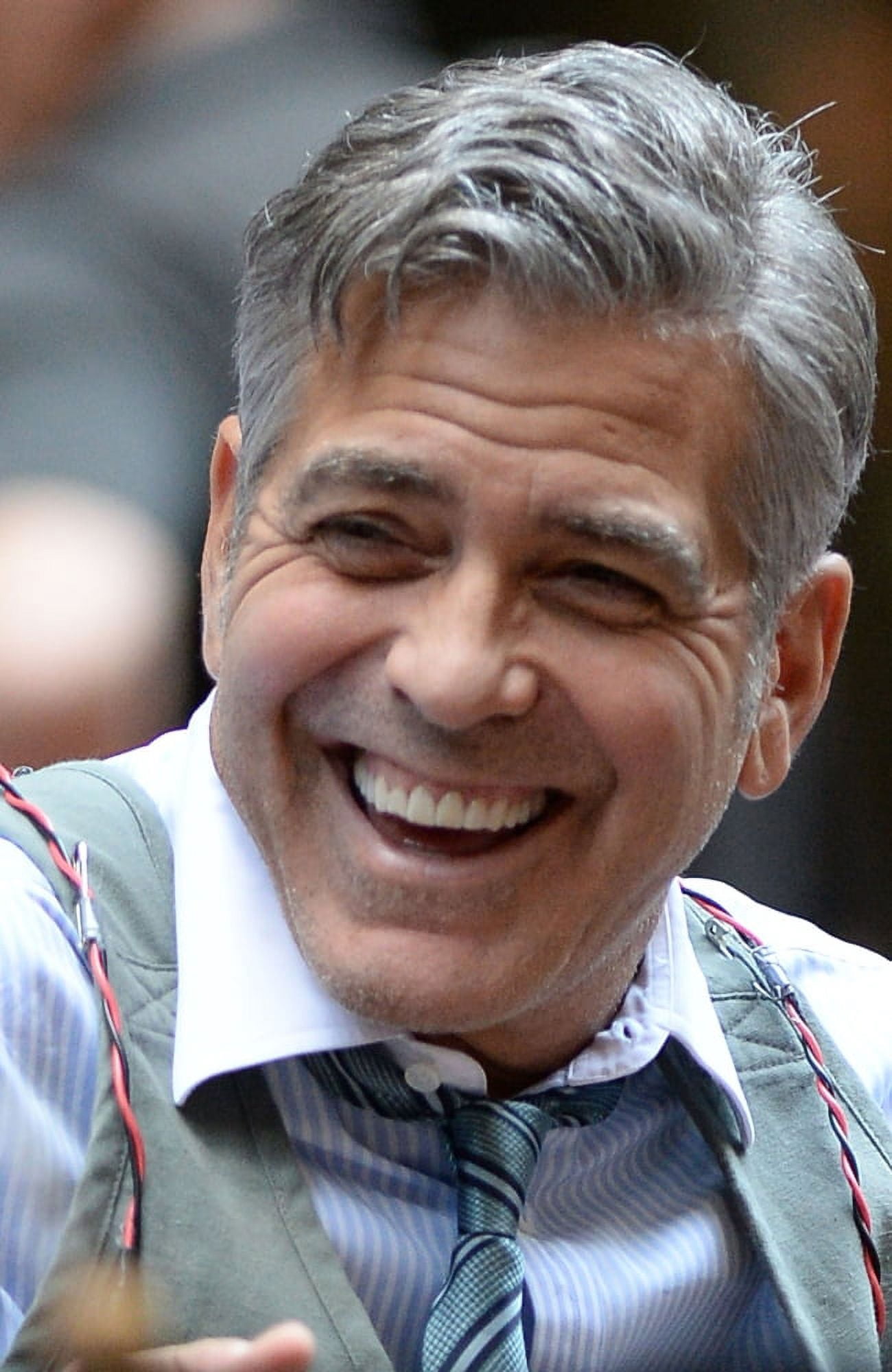 George Clooney On Location For Money Monster Movie Shoot Canvas Art - (16 x 20)