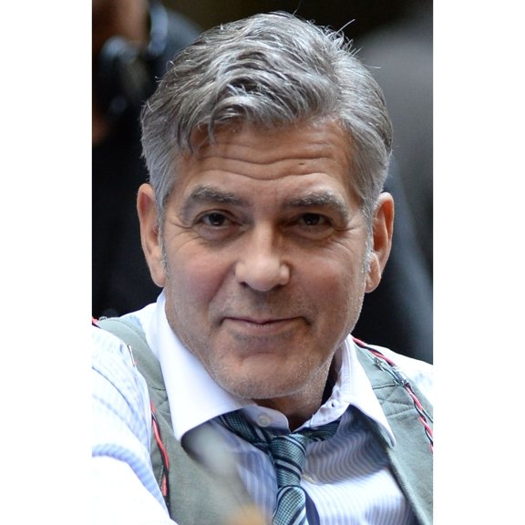 George Clooney On Location For Money Monster Movie Shoot Photo Print