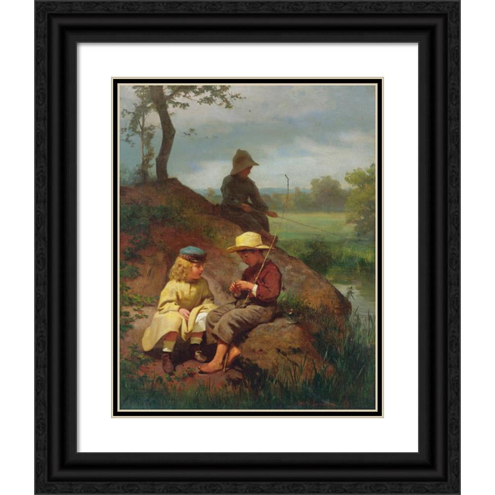 アート・デザイン・音楽 O SINIGAGLIA : BIG SKY HUNTING George Cochran Lambdin 15x18 Black Ornate Wood Framed Double