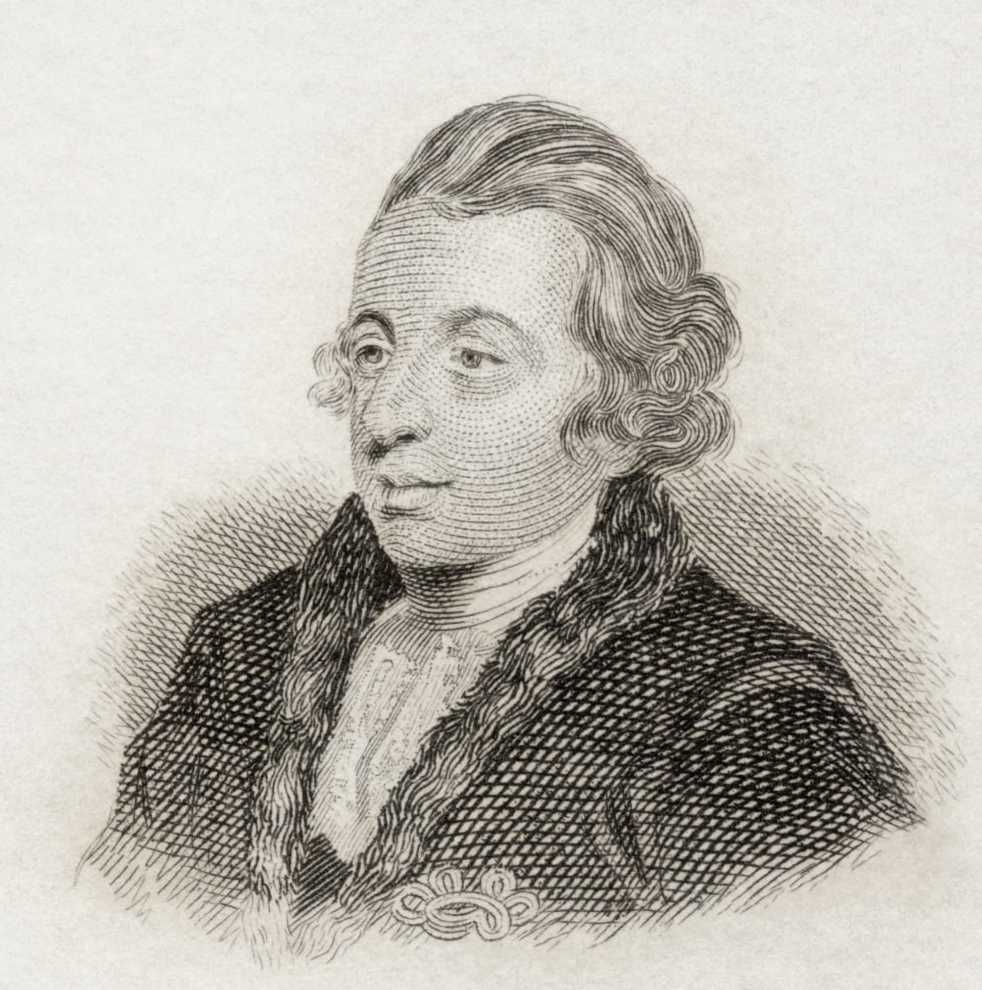 George Colman The Elder 1732 To 1794 English Dramatist And Essayist From Crabbs Historical Dictionary Published 1825 Canvas Art - Ken Welsh Design Pics (24 x 24)