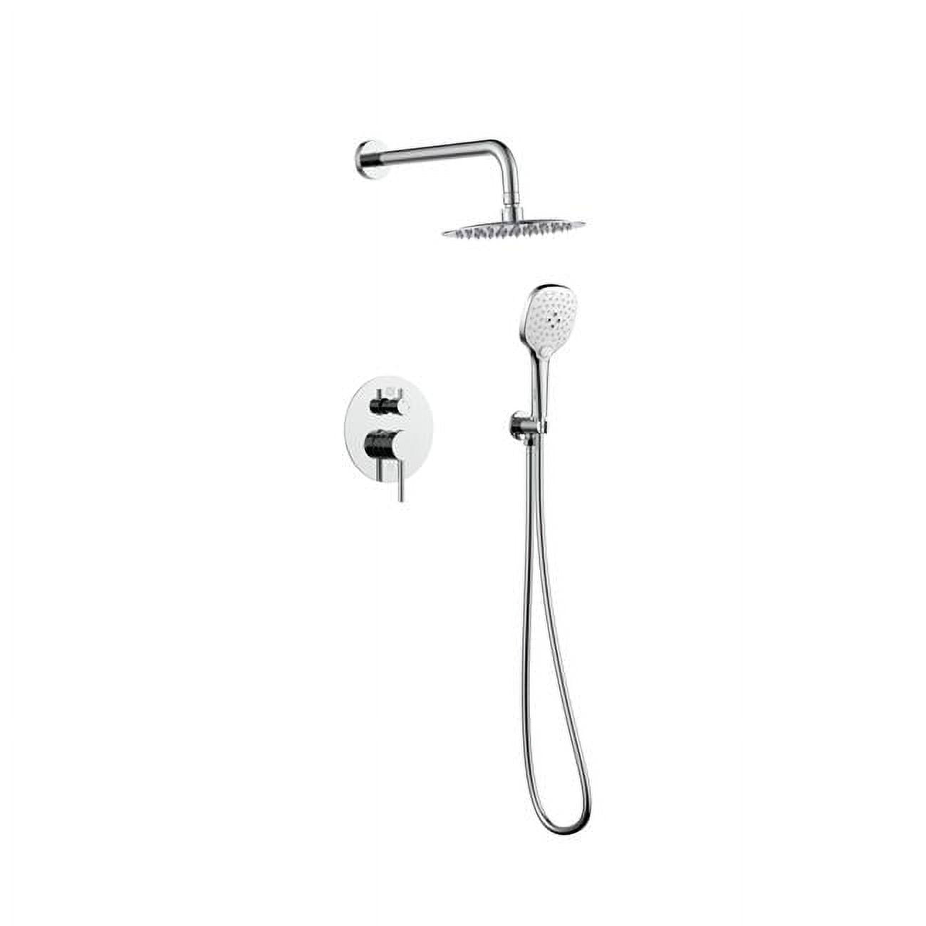 Chrome Dual Shower System with Handheld and Wall Mounted Heads