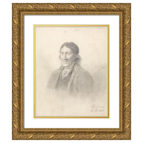 George Dance 20x24 Gold Ornate Framed and Double Matted Museum Art Print Titled - Portrait of a Man (1805)