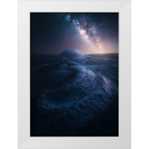 George, David 24x32 White Modern Wood Framed Museum Art Print Titled - Orbital