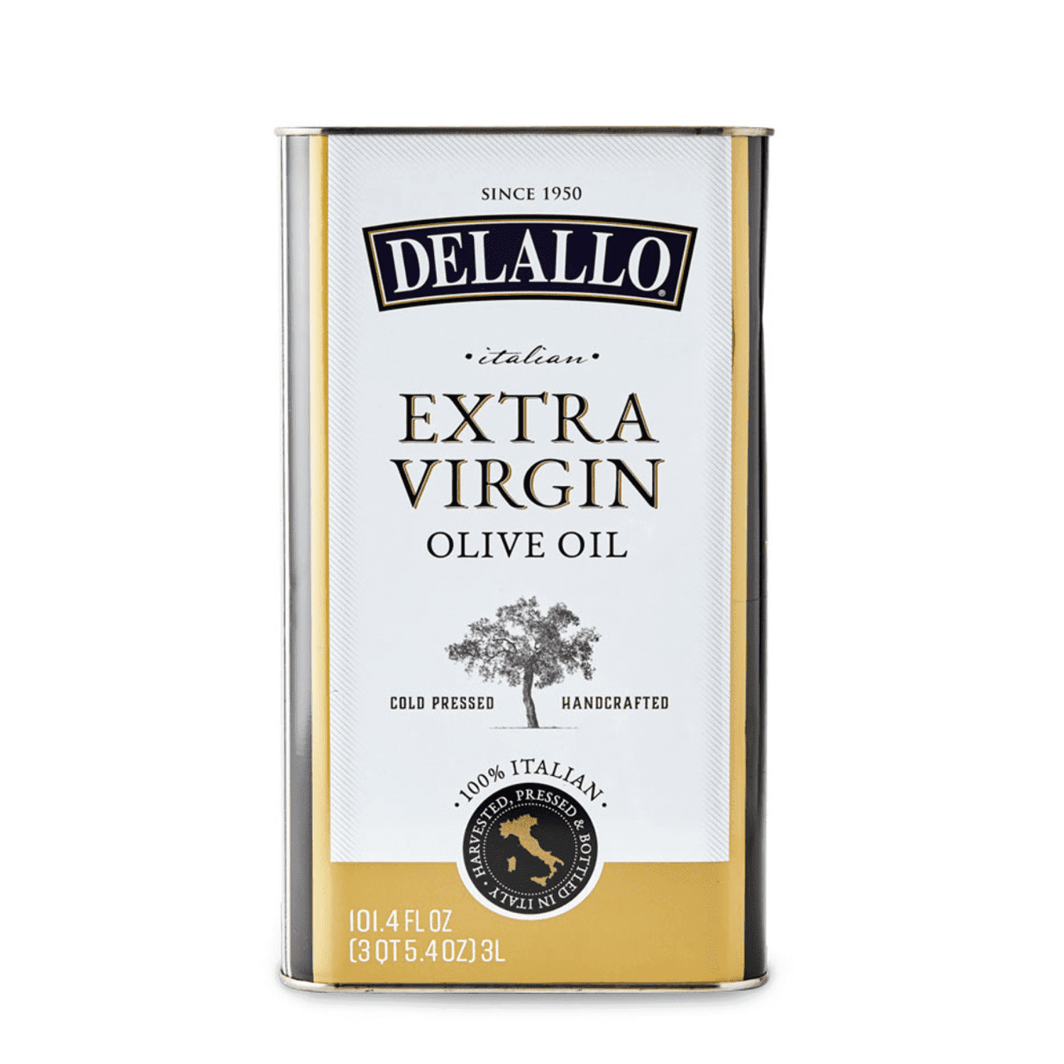 DeLallo Extra Virgin Olive Oil, Made in Italy, 3 Liter Can
