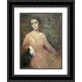 thumbnail image 1 of George Demetrescu Mirea 2x Matted 20x24 Black Ornate Framed Art Print 'Lady with Pink Dress', 1 of 2
