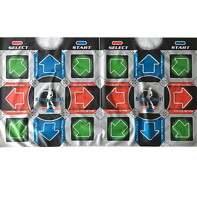 Double Dance Mat Wireless Play Mat,Cordless Foldable NonSlip TV