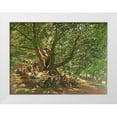thumbnail image 1 of George, Edmund Warren 14x11 White Modern Wood Framed Museum Art Print Titled - Robin Hood and His Merry Men In Sherwood Forest, 1 of 4