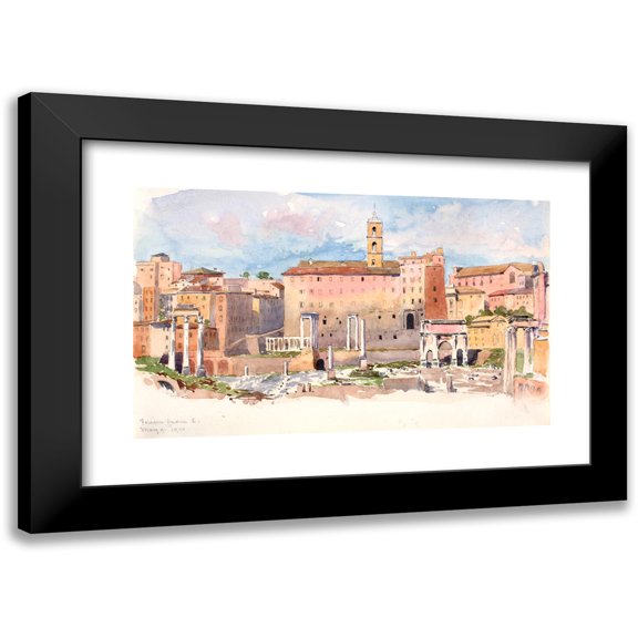 George Elbert Burr 14x10 Black Modern Framed Museum Art Print Titled - Forum from E (1900)