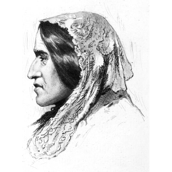 George Eliot. Npseudonym Of Mary Ann Evans Cross. English Writer. Etching By Stephen Alonzo Schoff