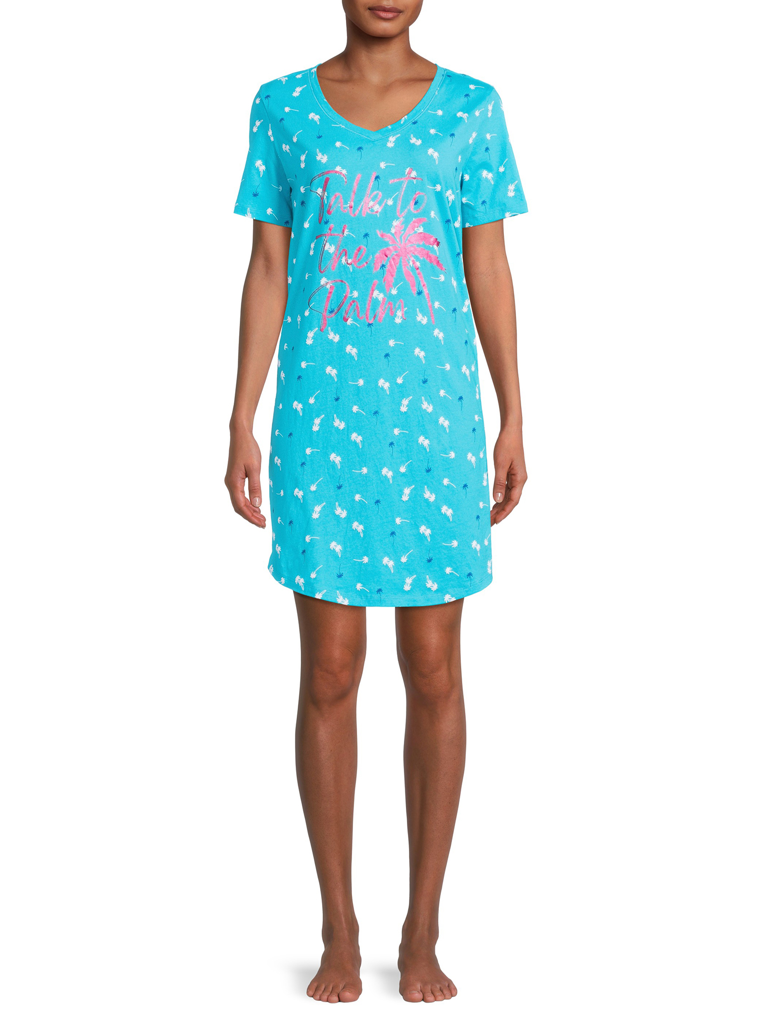 Essentials Women's Organic Cotton Crew Neck Nightshirt