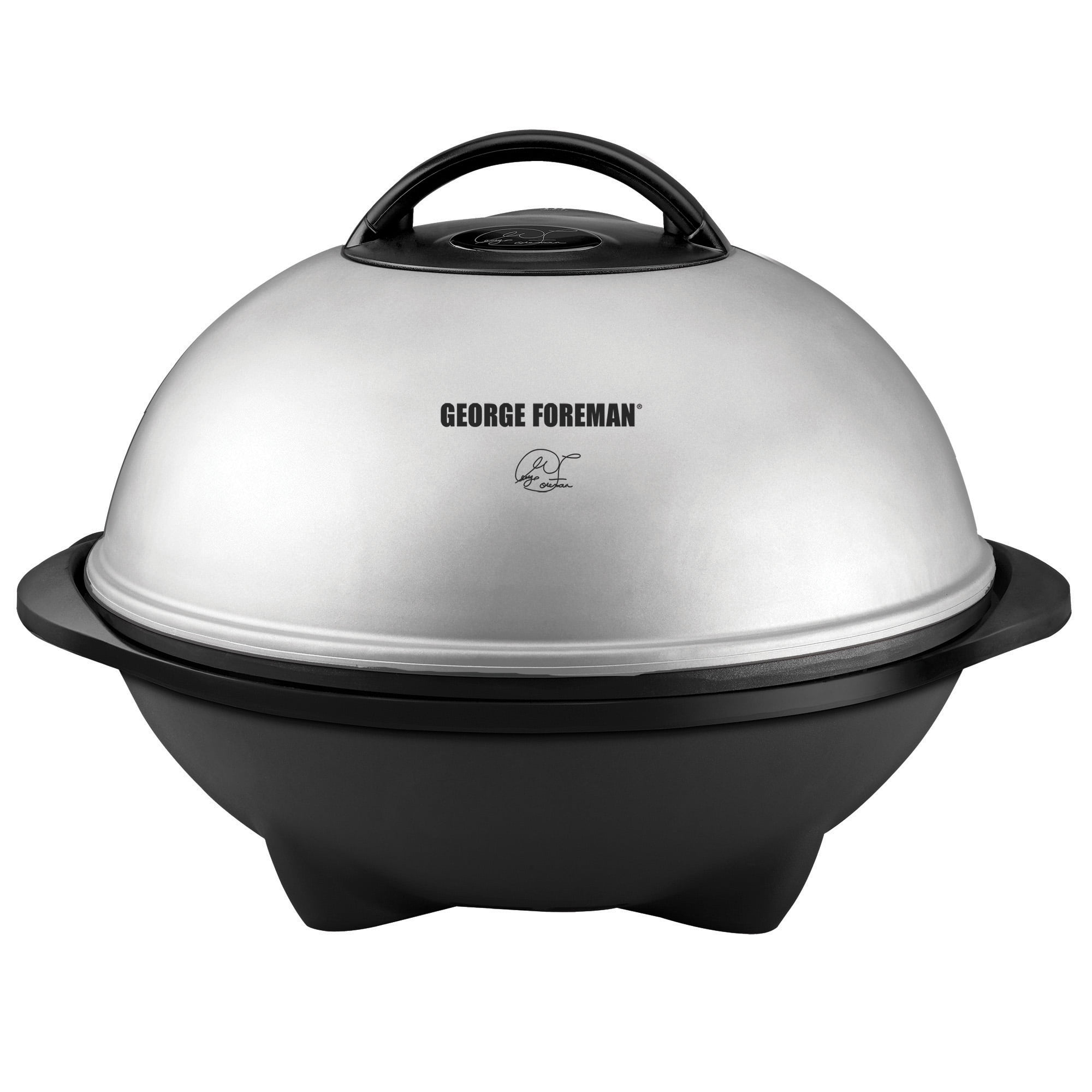 George Foreman 15-Serving Indoor/Outdoor Ceramic Coated Electric Grill in  Gray