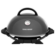George Foreman 15+ Serving Indoor / Outdoor Electric Grill with Ceramic Plates, Gun Metal, GFO3320GM