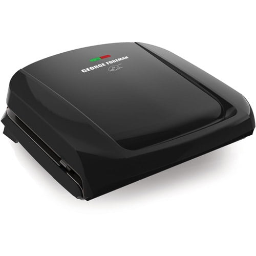 George Foreman 4-Serving Removable Plate Grill and Panini Press, Black, GRP1060B