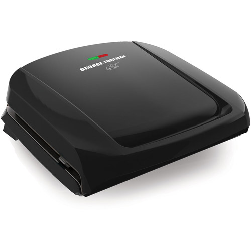 George Foreman 4-Serving Removable Plate Electric Grill and Panini Press, Black, GRP1060B - image 1 of 22